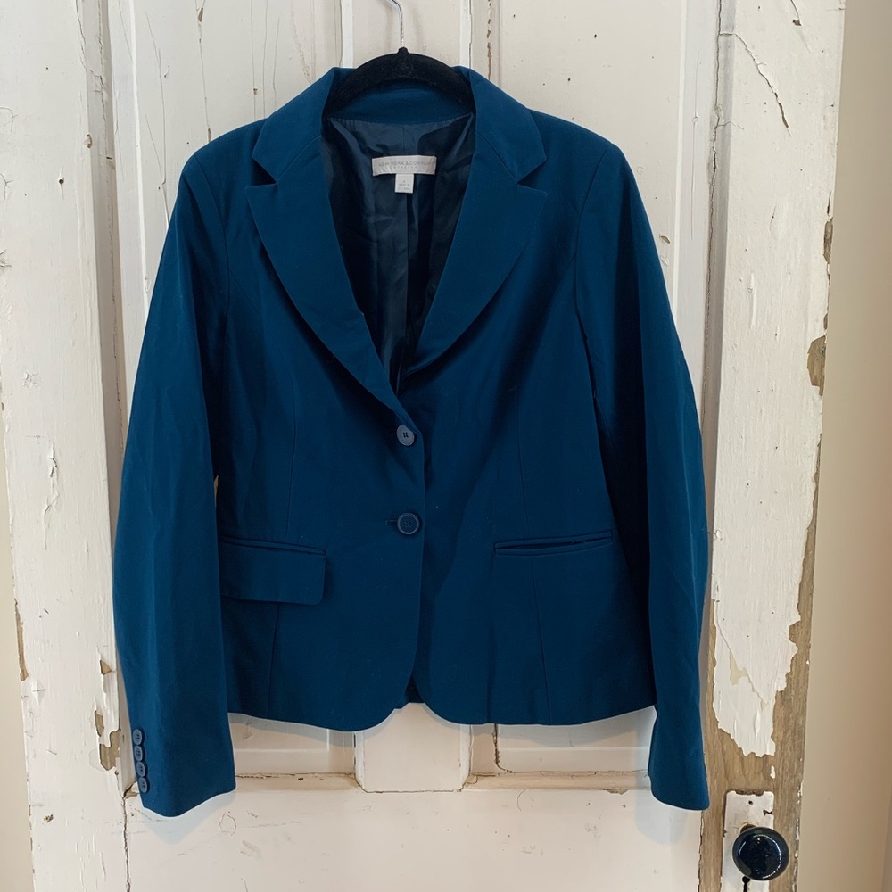 New York and Company Blue Stretch Blazer